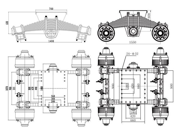 single point trailer suspension